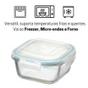 Ver imagem 3 de Kit Potes De Vidro Herméticos 3 Peças Quadrado 310ml
