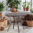 Ver imagem 2 de Mesa Roma com Tampo Ripado 120 Cm Alumínio