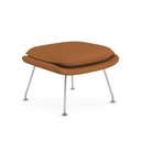 Ver imagem 4 de Poltrona Womb Chair com Puff Cromada Sintético Caramelo Cor Amarelo