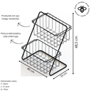 Ver imagem 3 de Fruteira de Bancada em Aço - Cesto Pequeno Decotec Preto