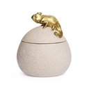 Ver imagem 1 de Caixa Pote Organizador Decorativo Camaleão Polirresina Mart:dourado