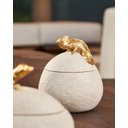 Ver imagem 2 de Caixa Pote Organizador Decorativo Camaleão Polirresina Mart:dourado