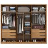 Guarda Roupa Casal 6 Portas Atrice e Cômoda Átria 4 Gavetas Amêndola Touch Grafito Demartêz - 3