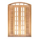 Ver imagem 3 de Porta Balcão de Correr de Madeira Cedro Arana Veneziana em Arco Bat.14 Cm- 2.35 (a) X 1.70 (l)