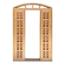 Ver imagem 2 de Porta Balcão de Correr de Madeira Cedro Arana Veneziana em Arco Bat.14 Cm- 2.35 (a) X 1.70 (l)
