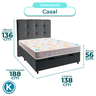 Kit Cama Box Bau + Cabeceira + Colchão Casal D20 - D20 - Inducol - 3