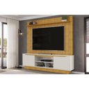 Ver imagem 1 de Home P/tv até 70 Polegadas Enzo Ripado C/ Prateleira e Nicho 200x188cm Cedro/bali - Dj Móveis