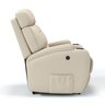 Poltrona do Papai Reclinável em Couro Bovino Cor Bege Reclinação Elétrica - Modelo Florença - 4