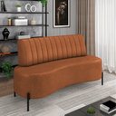 Ver imagem 2 de Sofá 2 Lugares Living 135cm Pé Ferro Pto Maraú Sintético Pu K01 - D'Rossi