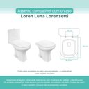 Ver imagem 3 de Tampa Vaso Sanitário Madeira Laqueada Loren Luna Branco para Bacia Lorenzetti