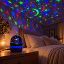 Ver imagem 2 de Mini Projetor LED Star Light USB 12V Bivolt Luz Noturna com Estrelas e Luas para Quarto