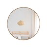 Espelho Decorativo Redondo 80cm de Parede com Acabamento Ecológico para Quarto Banheiro Hall - 2