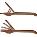 Ver imagem 2 de Espreguiçadeira para Jardim em Madeira Maciça Chaise Long