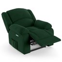 Ver imagem 1 de Poltrona do Papai Reclinável Pietra Elétrica Led Massagem Fh9 Veludo Verde - Mpozenato