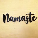 Ver imagem 2 de Quadro Namaste - Lettering, Adorno, Decoração, Zen, Yoga - 25 Cm - Toque 3D:Preto