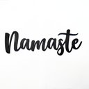 Ver imagem 1 de Quadro Namaste - Lettering, Adorno, Decoração, Zen, Yoga - 25 Cm - Toque 3D:Preto
