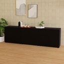Ver imagem 1 de Armário Baixo Escritório 6 Portas C/ Chave 240 Cm F5 Office Cor:preto