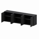Ver imagem 4 de Armário Baixo Escritório 6 Portas C/ Chave 240 Cm F5 Office Cor:preto