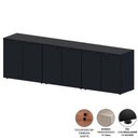 Ver imagem 5 de Armário Baixo Escritório 6 Portas C/ Chave 240 Cm F5 Office Cor:preto