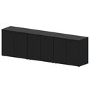 Ver imagem 2 de Armário Baixo Escritório 6 Portas C/ Chave 240 Cm F5 Office Cor:preto