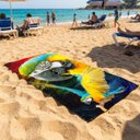 Ver imagem 2 de Toalha Banhão Estampada Praia Teka Malaga 75x150cm:Araras