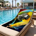Ver imagem 1 de Toalha Banhão Estampada Praia Teka Malaga 75x150cm:Araras