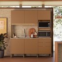 Ver imagem 6 de Cozinha Compacta 6 Portas 2 Gavetas Viva 179,3 cm Marrom Freijó/Caramelo