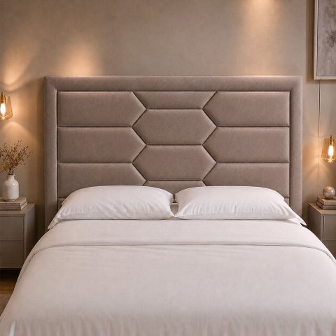 Cabeceira para Cama Box Queen 181cm Kauai Veludo Nobre Avelã- Sallar Home