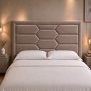 Ver imagem 1 de Cabeceira para Cama Box Queen 181cm Kauai Veludo Nobre Avelã- Sallar Home