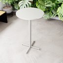 Ver imagem 1 de Mesa Alta Bar Bistrô Redonda Madeira Industrial White Don Castro Decor Conjunto de Mesas e Cadeiras