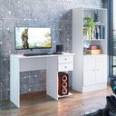 Ver imagem 1 de Kit Mesa Escritório Gamer e Armário 2 Portas Qmovi