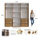 Ver imagem 7 de Guarda-Roupa Modulado 237cm com 6 Portas Cabideiros e Gavetas Integrato