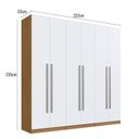 Ver imagem 3 de Guarda-Roupa Modulado 237cm com 6 Portas Cabideiros e Gavetas Integrato