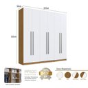Ver imagem 6 de Guarda-Roupa Modulado 237cm com 6 Portas Cabideiros e Gavetas Integrato