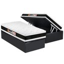 Ver imagem 1 de Cama Box Baú Solteiro: Colchão Espuma D45 Castor Black e White Air Double Face + Base Crc Suede