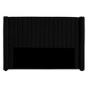 Ver imagem 1 de Cabeceira Casal Estofada para Cama Box Alicia Veludo Cor Preto