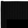 Cabeceira Casal Estofada para Cama Box Alicia Veludo Cor Preto - 5