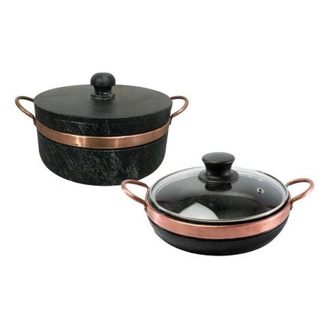 Kit Panela + Frigideira de Pedra Sabão São José