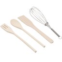 Ver imagem 3 de Conjunto 4 Utensílios Bambu com Suporte Cerâmica Sweet Home