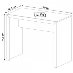 Mesa Escrivaninha Amêndoa Me4139 - Tecno Mobili - 3
