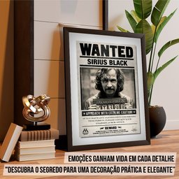 Sirius Black Jornal o Profeta Diário Quadro Decorativo Harry - 4