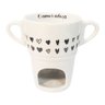 Caneca Fondue 250ml - Coração Preto - 1