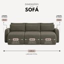 Ver imagem 4 de Sofá Retrátil 5 Lugares Veludo Apolo 2,70 Mts Café