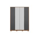 Ver imagem 6 de Guarda Roupa 4 Portas e 3 Gavetas c/ 2 Espelhos e Pés Attore Amêndola Touch - Demóbile