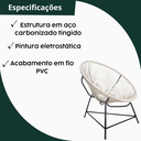 Ver imagem 4 de Cadeira Acapulco Jardim Fibra Sintética Varanda Área Sacada:areia