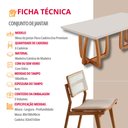 Ver imagem 6 de Sala de Jantar Mesa Flora 180cm Tampo Laqueado com Vidro Canto Moeda e 6 Cadeiras Eva Premium