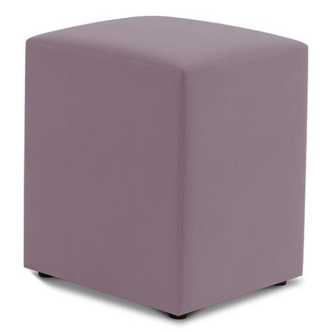 Puff Decorativo Sala de Estar Quadrado 36x47cm Veludo Rosê - Desk Design