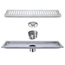 Ver imagem 4 de Ralo Linear 30cm Inox Banheiro Lavabo Kit 9 Unidades Area Externa Anti Odor Anti Inseto Quintal Pisc