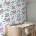Ver imagem 2 de Papel de Parede Infantil Sereia Roxa 01-60x300cm