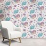 Papel de Parede Infantil Sereia Roxa 01-60x300cm - 1